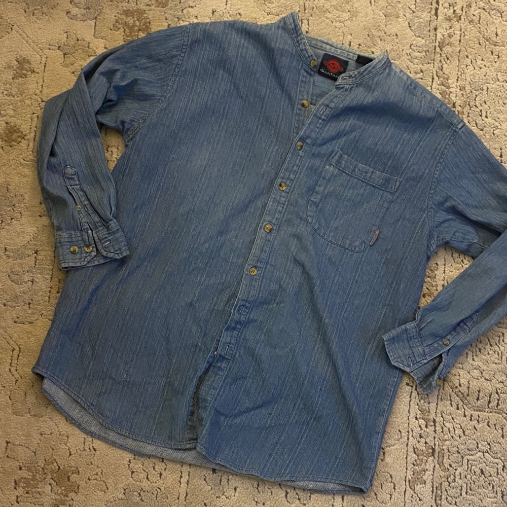 Casual Blue Button Down Shirt